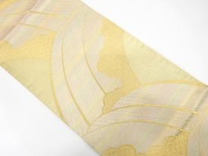 変わり青海波に雲模様織り出し　袋帯